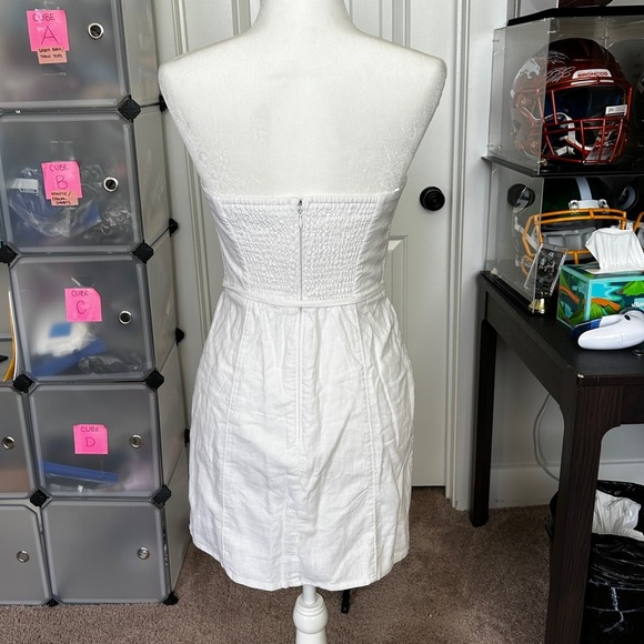 Abercrombie & Fitch White Tie Waist Sleeveless Mini Dress Size Small - Picture 3 of 11
